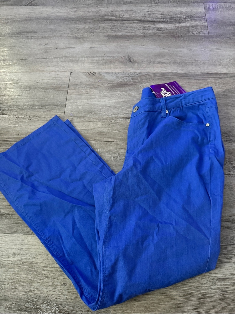 Beverly Drive Cobalt Wide-Leg Flare Jeans
